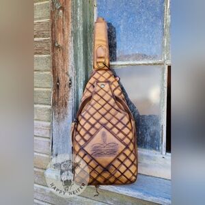 Boot-Stitch Quilted Western Sling Bag